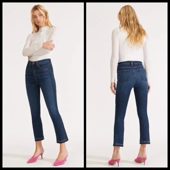 Veronica Beard Size 26 Carly Kick Flare High Rise Jean Dark Wash Jean